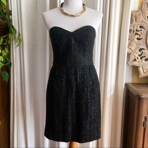 Milly Strapless Party Dress LBD Size 6 Pockets!